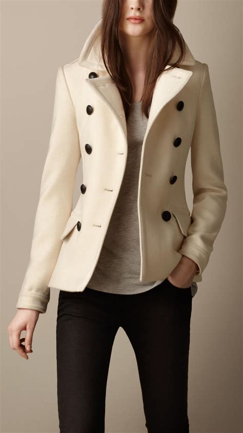 burberry pea coat ladies|burberry wool cashmere pea coat.